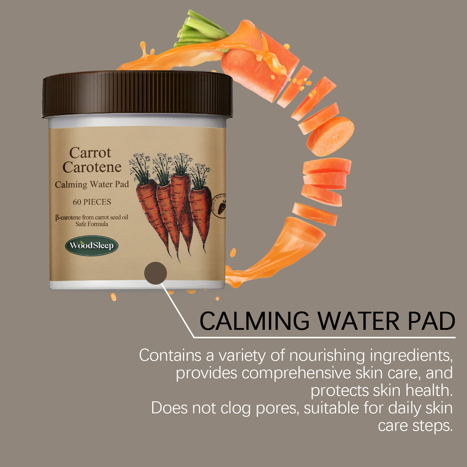 60PCS Carrot Carotene Face Pad - огляд і ціна Skincare Glad2Glow