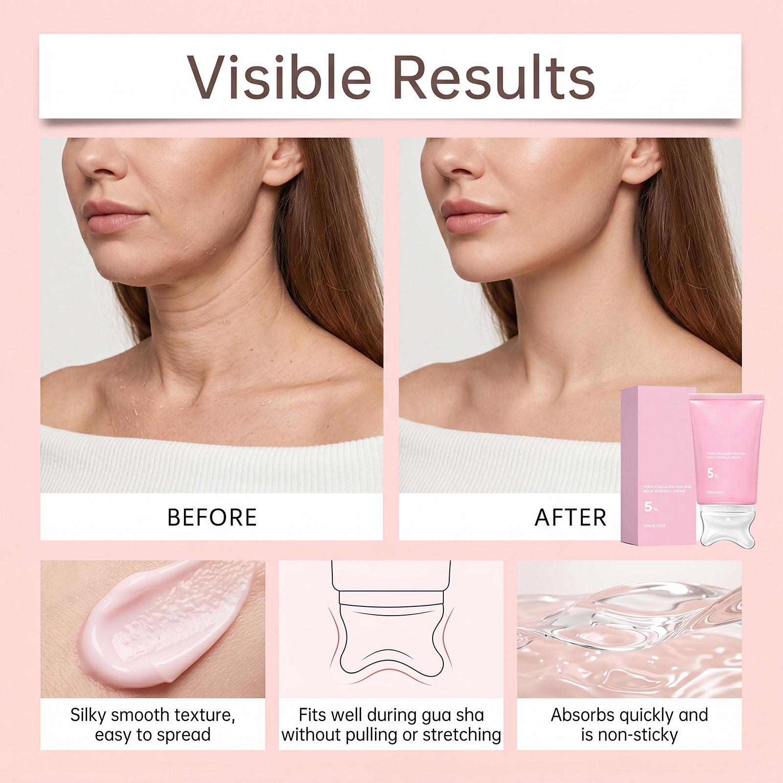 Collagen Neck Cream Massage Li - огляд і ціна Skincare Glad2Glow